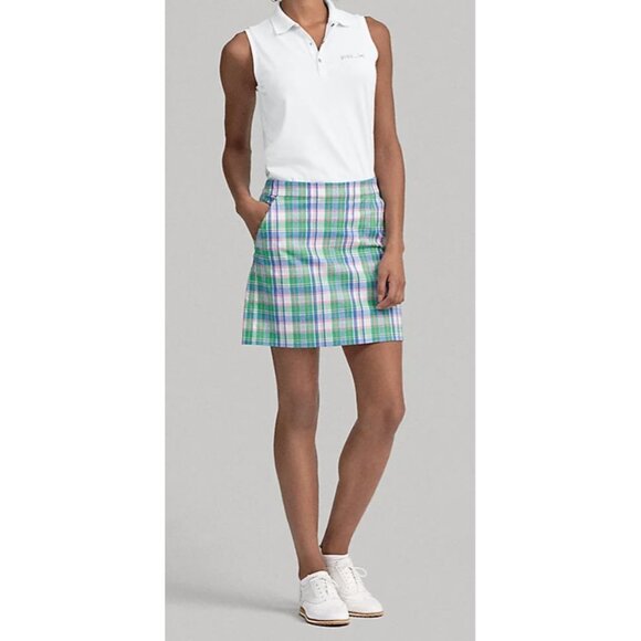 Polo Ralph Lauren Golf Plaid Pleated Golf Skort Fairway Plaid Size 2 $148 NWOT - Picture 1 of 13